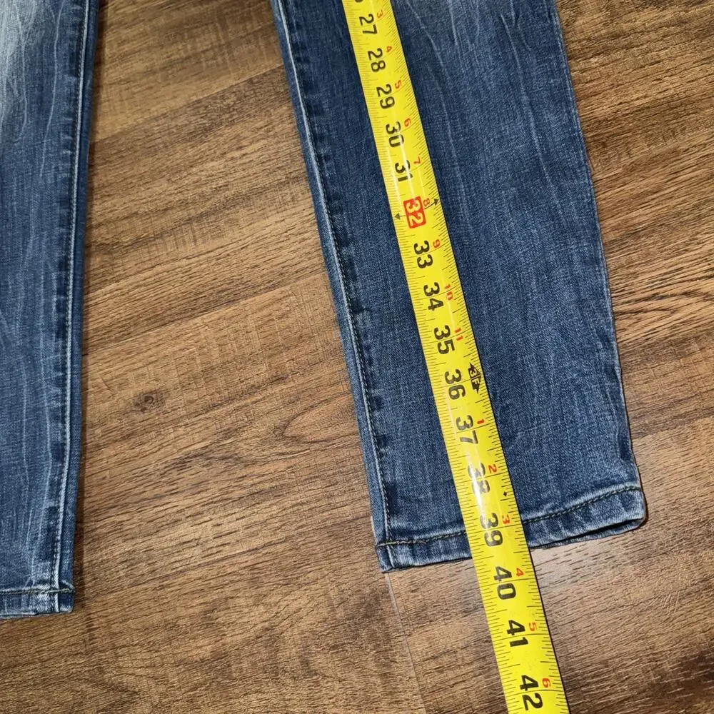 TRUE RELIGION Tony Straight Jeans Mens Size 34 (34x31) Medium Wash Blue